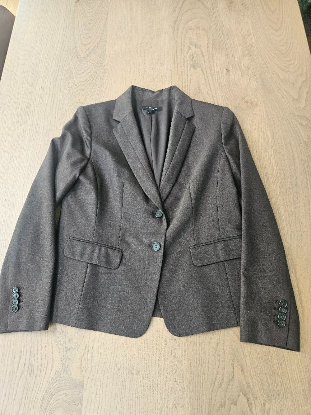 Ann Taylor Petite 8P Brown Blazer Two-Button Lined Career Work Jacket